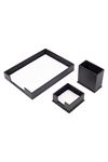 Document Tray With 2 Accessories Black| Desk Set Accessories | Desktop Accessories | Desk Accessories | Desk Organizers