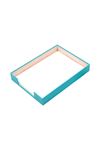 Turquoise Leather Document Tray | Leather Document Shelf |Single Document Tray | A4 Document Rack | Leather Document Tray | Office Accessories | Table Accessories | Leather Accessories | Leather Document Tray | Desk Accessories