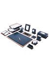 Star Lux Leather Desk Set Gray 11 Accessories