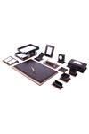 Star Lux Leather Desk Set Gray 11 Accessories