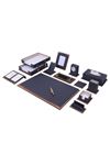 Star Lux Leather Desk Set Gray 11 Accessories