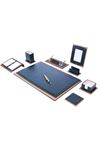 Star Lux Leather Desk Set Green 10 Accessories