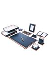 Star Lux Leather Desk Set Green 11 Accessories