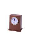 Tan Leather Desktop Clock | Leather Desk Accessory | Desk Accessories | Desk Clock | Desktop Clock