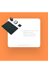 Leather Desk Set 4 Accessories Green