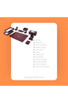 Prestij Premium Wooden Desktop Set Bordeaux - 14  Desk Accessories