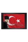 Atatürk Printed Manager Board | Printed Manager Board | Leather Framed Board | High Quality Manager Board 