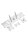 Crystal Desk Organizer Set ( With Silver Pen Set )