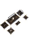 Crsytal Desk Organizer Set ( With Golden Pen Set )