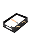 Double Document Tray Black| Leather Document Organizer | Leather Foldable Tray | Leather Organizer | Double Document Shelves